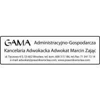 GAMA administracyjno-gospodarcza kancelaria adwokacka adwokat Marcin Zając, Wrocław