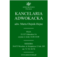 Kancelaria Adwokacka adwokat Wrocław Marta Olejnik-Hejne, Wrocław