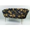 Sofa dwuosobowa kolor Monstera 02 Wonder Velvet, Nóżki Złote, Model LUX-4