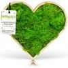 Moosly® - Moosbild Herz - konserviertes Islandmoos im Birkenholzrahmen