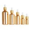 gold color skincare cosmetic glass dropper bottle essential oil bottle with dropper